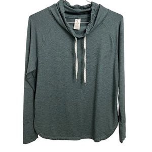 Members Mark Women’s Favorite Soft Funnel Neck Pullover Green Size M